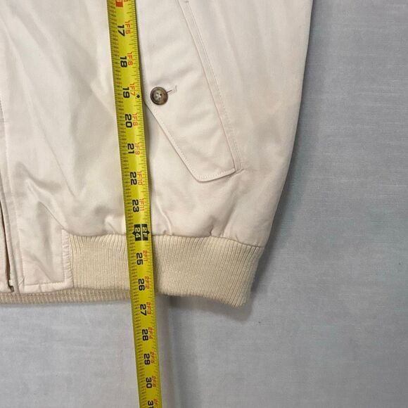 Vintage GANT Men's Size Large White Cotton Full Zip High Neck Bomber Jacket - Picture 13 of 15